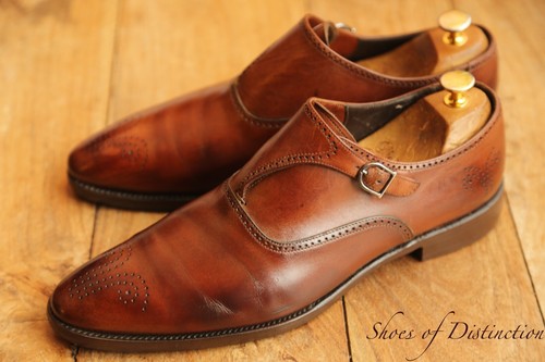 Ermenegildo Zegna XXX Tan Brown Leather Monk Shoes UK 9.5 EE US 10.5 EU 43.5 - Picture 2 of 12