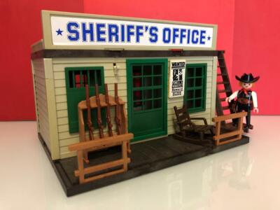 Playmobil Western Oficina Sheriff y cárcel del oeste años 80 ref - Main Image