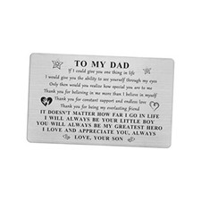 Father's Day Card Dad Gifts from Son, Unique Daddy Birthday Card Dad from Son