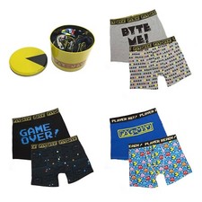 3 Pairs NAMCO PAC-MAN Boxer Briefs Collectors Tin BYTE ME GAME OVER Men S XL