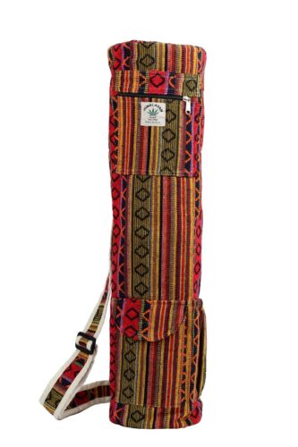 Cotton Blend Hemp Yoga Mat Carrier Bag Adjustable Strap Yoga Mat Carrier Gym Bag - Picture 59 of 88