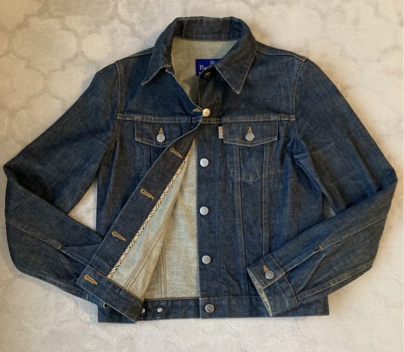 Burberry denim top jacket mens