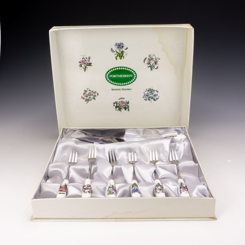 Vintage Portmeirion Pottery Botanic Garden Time For Tea Cake Slice & Fork Set eBay