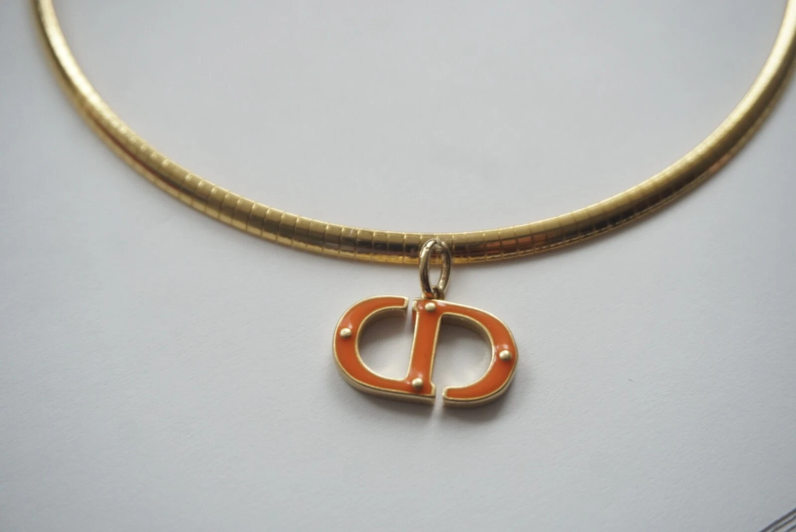 Dior Ciondolo ZIPPER pull S 925 con catena logo CD 1 pollice girocollo