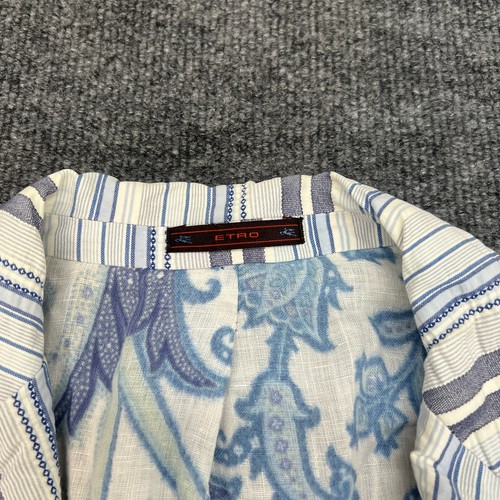 ETRO Mens Size EU 52L / US 42L Blazer Jacket Sport Coat *READ* White - Picture 3 of 22