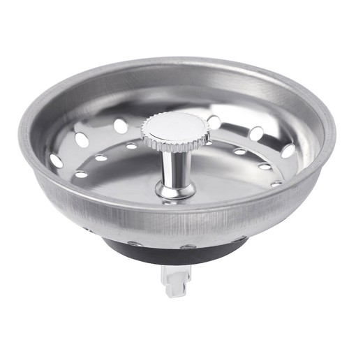PACK de 2 coladores de cesta para fregadero de cocina de acero inoxidable y tapón de drenaje para la mayoría - Imagen 4 de 11