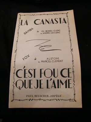 Partition La canasta Borel Clerc Leclerc C'est fou ce que je l'aime Music Sheet