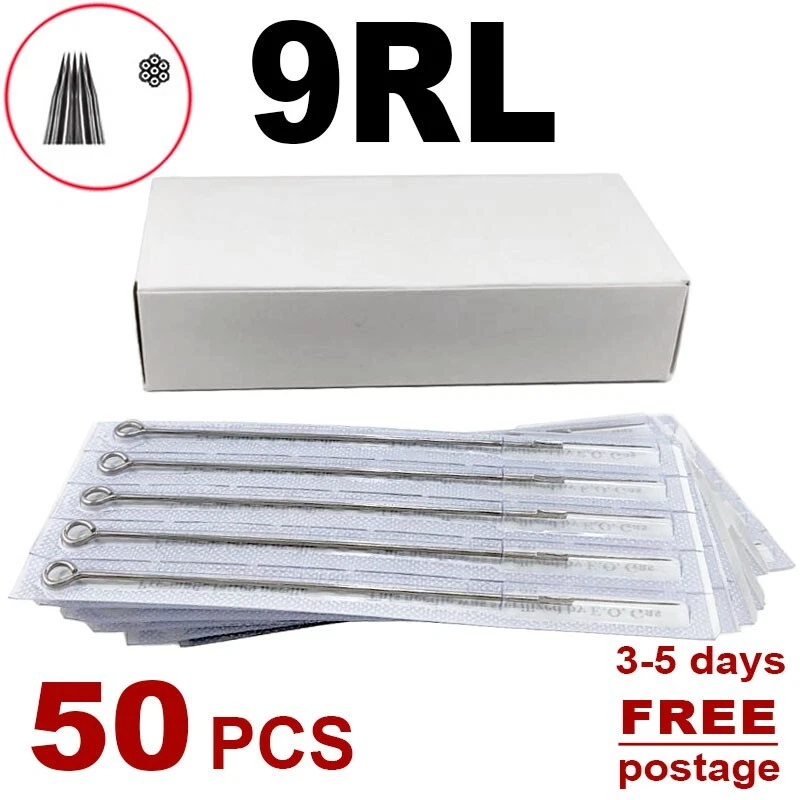 EZ REVOLUTION 9RL Tattoo Needles 50pcs 1009RL 9RLLT Round Liner Lining Needle Pins round liner