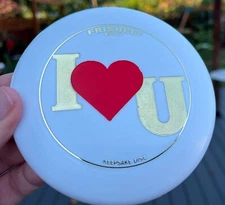 I LOVE YOU 1980 Frisbee Wham-O Pocket Pro Disc Golf (& Innova Pin) Birthday #429