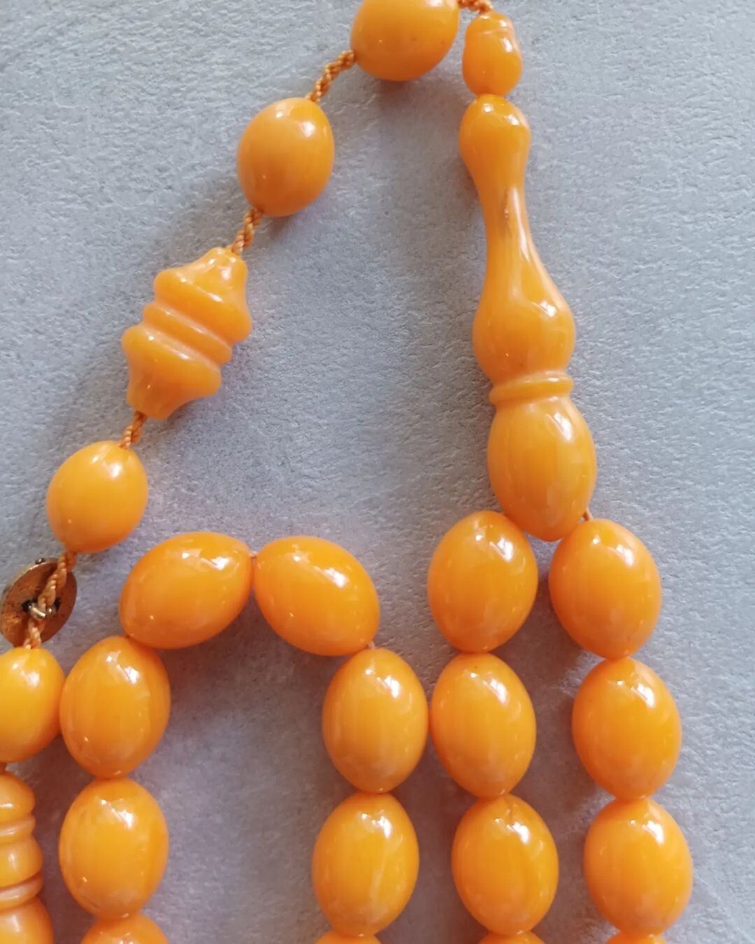 Amazing Islamic Prayer EGG Natural Catalin Rosary.33beads.11*15mm
