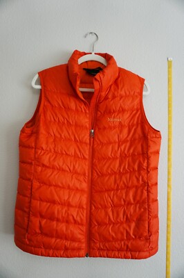 Marmot Women Large Down Vest Insulated 700 Fill Orange Large