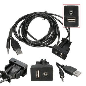 Aux Extension Cable Lead Mounting Panel Car Boat Dash Flush Mount