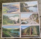 Six Railroad Hand Colored Colorized Post Cards