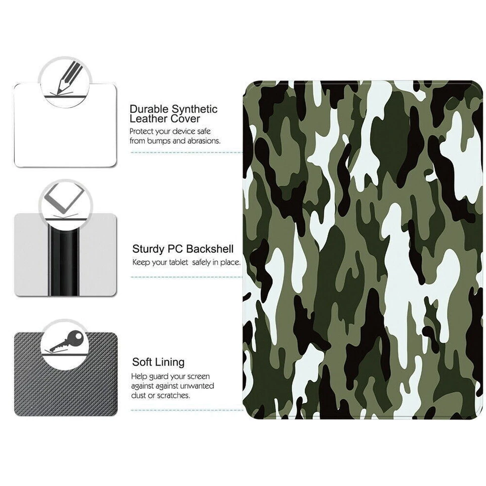 PU Leather Stand Cover Case For Samsung Galaxy Tab A/A7/A8A9/A11/S Series+Pen - Image 3 of 4