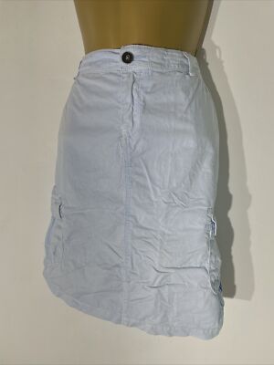 Fat Face Damen-Cargo-Bleistiftrock UK 12 babyblaue Waschung kurze Länge