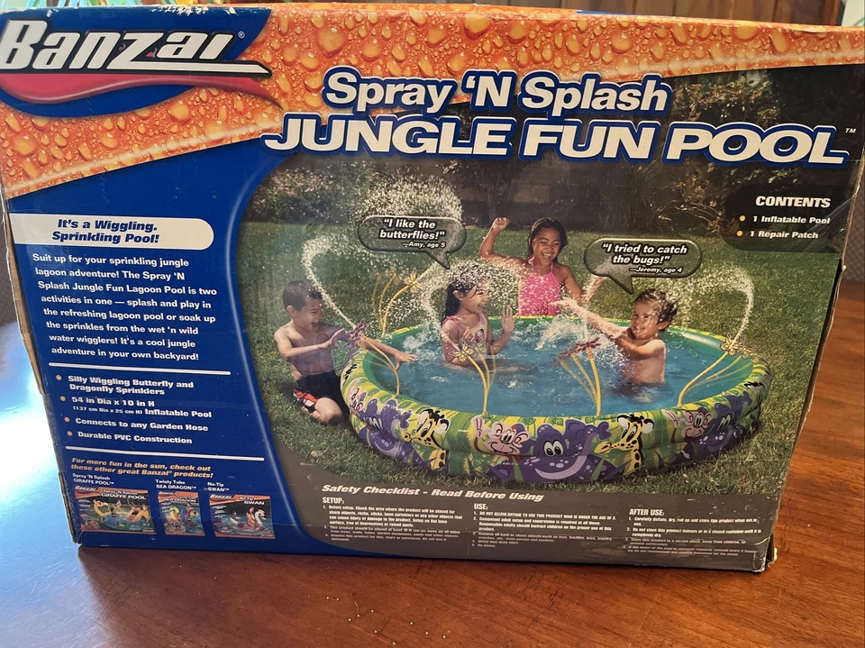 Inflatable Sprinkler Pool Family Swimming Kiddie Pool Outdoor Butterfly Water - Image 2 of 3