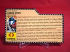 GI Joe 25th Anniversary FILE CARD Cobra Viper v16 2008 Original File Card #726-2