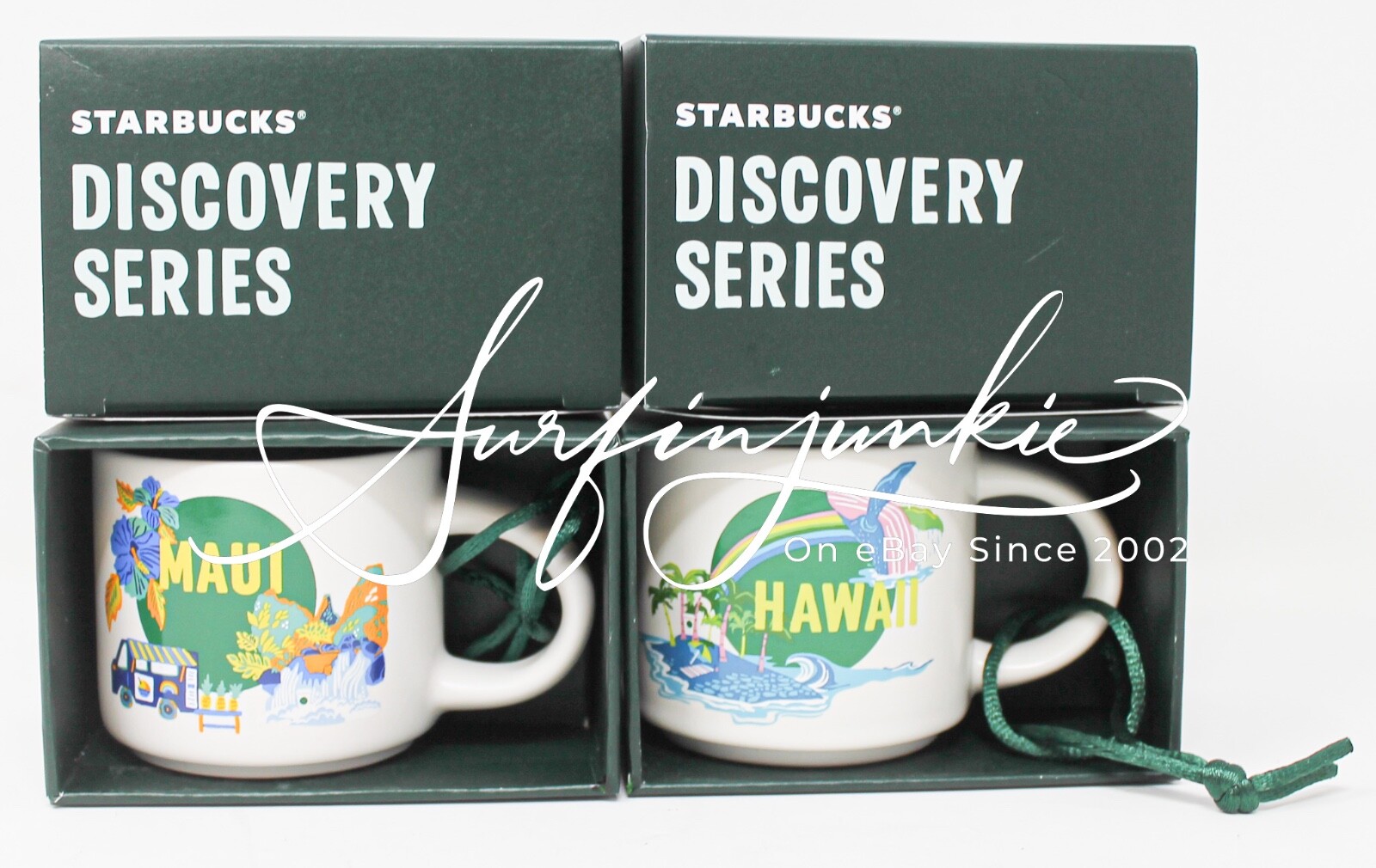 Starbucks Hawaii Maui Mini Mug Cup Ornament Set 2p Demi  