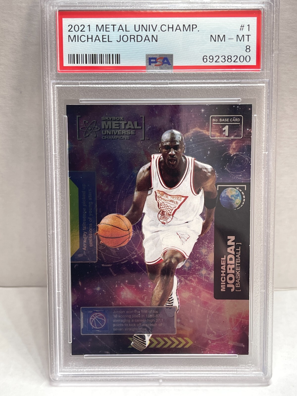 2021 Skybox Metal Universe Champions MICHAEL JORDAN PSA
