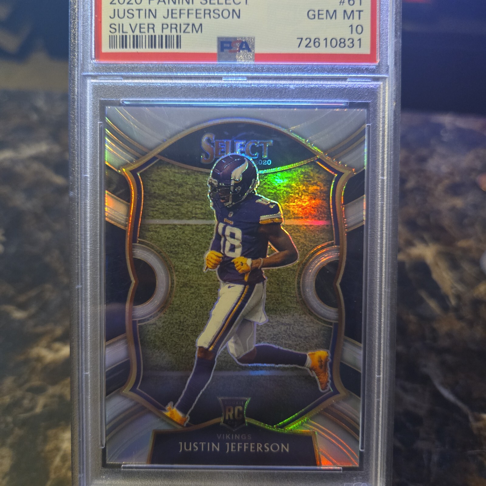 Justin Jefferson - 2020 Select Silver #61 Rookie RC PSA 10