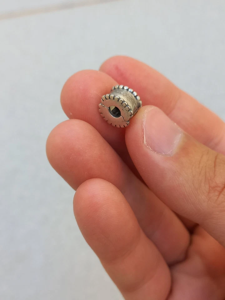 Authentic Pandora Beaded Round Clip Charm Beleved Spacer 790267 Silver 925 - Immagine 2 di 4