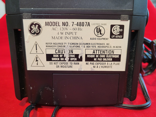 Vintage GE 1980er Cube Radiowecker Modell 7-4807A getestet & funktionsfähig - schön! - Bild 7 von 16
