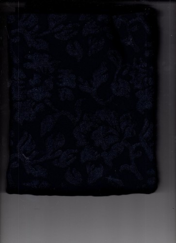 1 yard fabric burnout velvet navy nylon spandex 54" wide - Picture 5 of 5