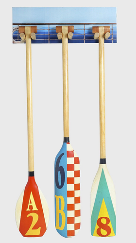 Piatte bandiera segnale 21,75" set/3 con montaggio a parete remi nautici barca arredamento casa nuovo - Foto 2 di 3