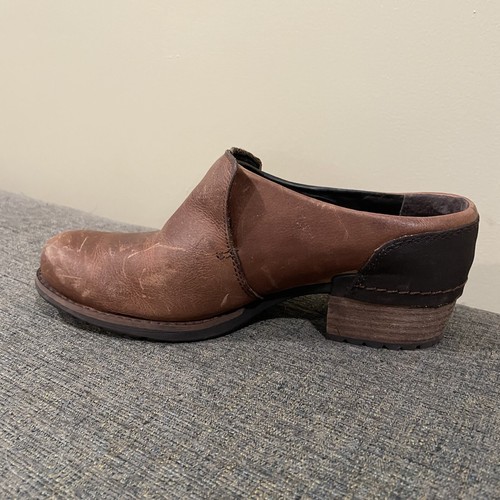 Merrell Shiloh Leather Heel Slide Clogs Shoes Brown Oak Women’s Size 8 - Picture 2 of 7