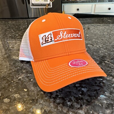 Tony Stewart 14 Nascar Women's Cap/Hat Snapback White Mesh Adjustable