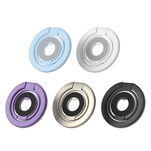 Three Folds Double Magnetic Adjustable Ring Kickstand Compatible with Mag Safe - 第 2/16 張圖片
