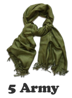 Women Pashmina Wool Feel Silky Classic Solid Wedding Shawl Scarf Stole Wrap 