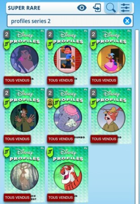 Disney Topps Collect Profile Series 2 Full Sets