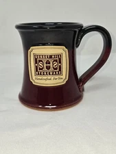 SUNSET HILL STONEWARE MAROON GLAZED COFFEE MUG HANDCRAFTED IN THE USA