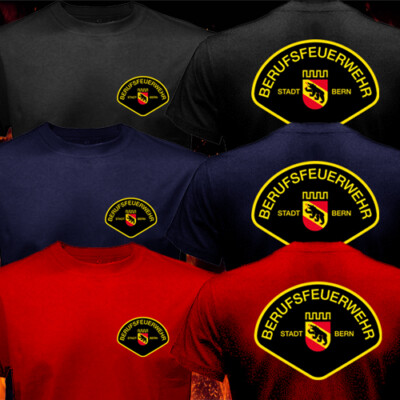 Switzerland Swiss Bern Fire Department Firefighter Berufsfeuerwehr T-shirt