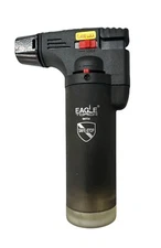 Eagle Jet Torch Gun Lighter Adjustable Flame Windproof Butane Refillable - BLACK