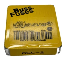 BUSSMAN BUSS Fuses AGC-2 Glass Fuse (5-pack)