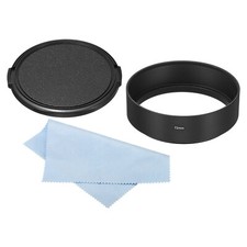 72mm Lens Hood Standard Focus Frosted Surface Hood with Cap and Cleaning Cloth