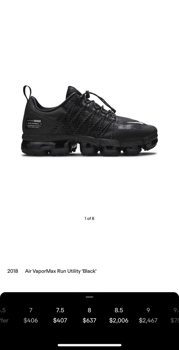 Size 8 - Nike Air Vapormax Run Utility Black | eBay Size 8 - Nike Air Vapormax Run Utility Black | eBay