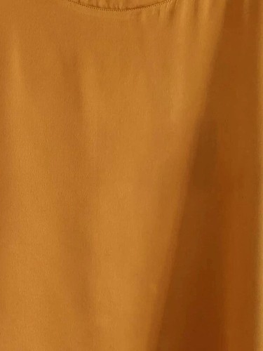 Mango L Mustard/Yellow Top Wide Oversized T-Shirt Blouse Crew Neck Short Sleeves - Picture 4 of 5