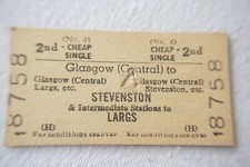 British Rail Railway Ticket Glasgow to Stevenston Largs