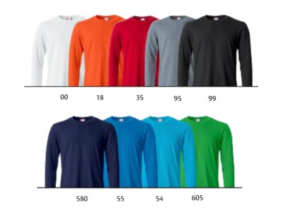 T-shirt maglia maglietta uomo cotone manica lunga 100% cotone XS - 5XL |  eBay