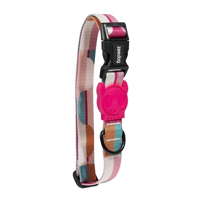 ZEE.DOG | Adjustable Pink Dog Collar | 4-point locking buckle system | Bloom