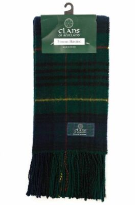 Clan of Scotland 100% Reine Lammwolle Stewart Jagd Tartan Clan Schal