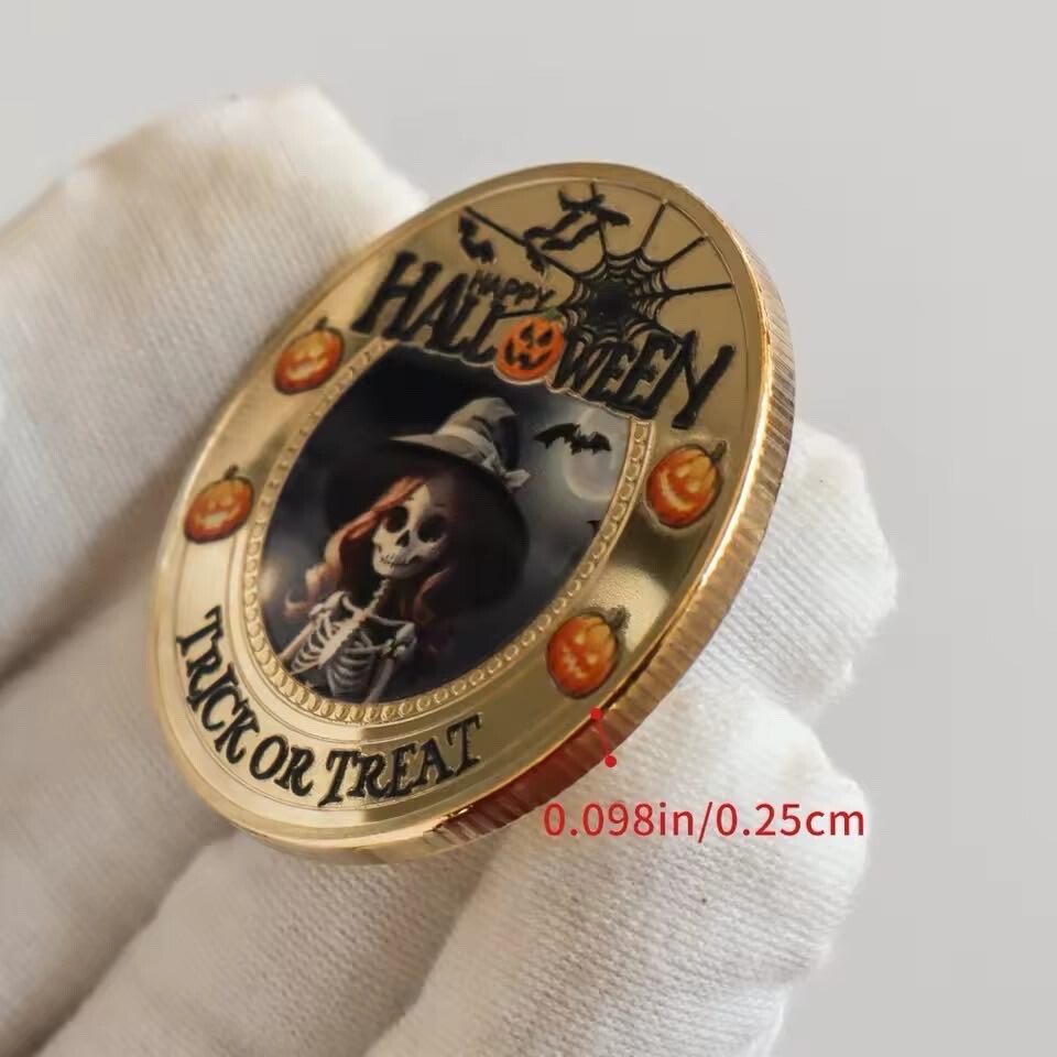 Halloween Challenge Münze - Zweiseitig Geprägte Gedenkmünze Für Partys & Deko