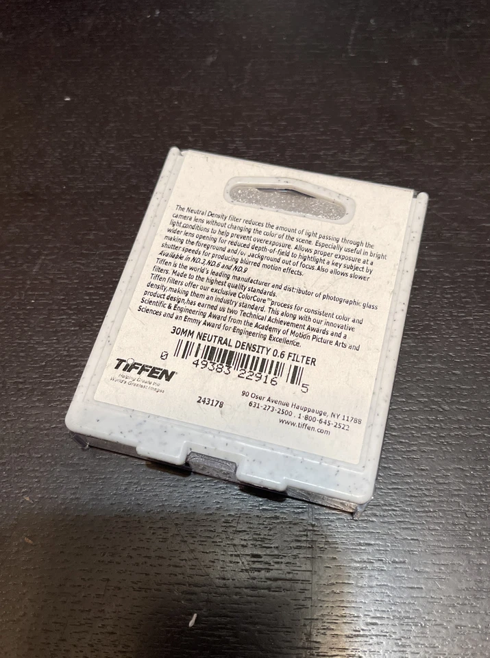 Tiffen 30ND6 30mm Neutral Density 0.6 2-Stop Filter - Image 2 of 4