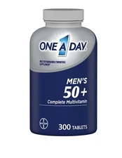 One A Day Men's 50+ Healthy Advantage Multivitamin, 300 Tablets (Free Gift