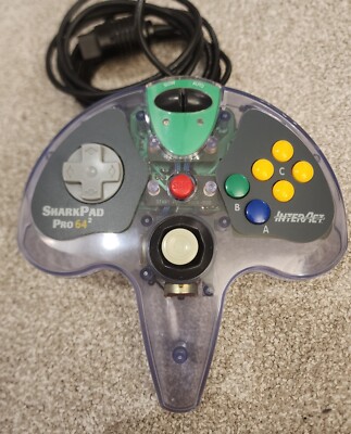 Nintendo 64 InterAct Shark Pad Pro 2 Controller N64 Clear