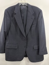 VTG Burberry 42S 100 Wool Grey Plaid Blazer Suit Jacket USA Union Made