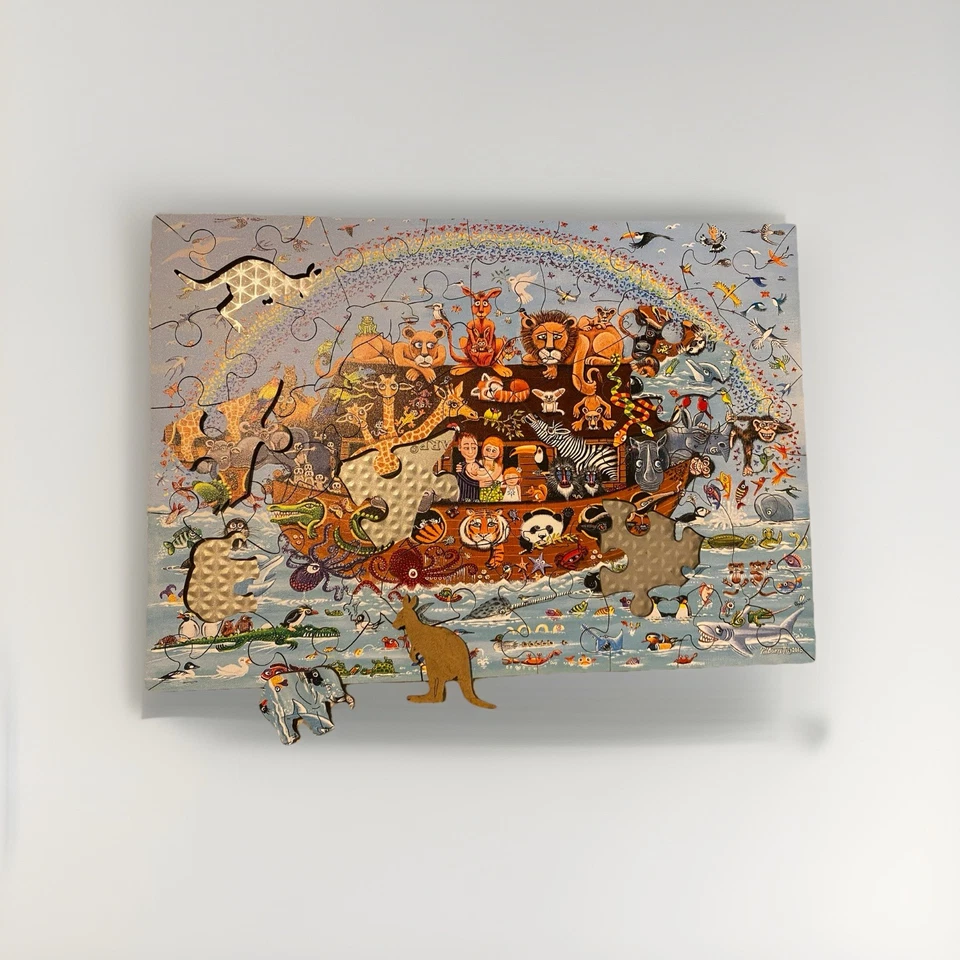 Quebra-cabeça de madeira Wentworth 50 peças Arca de Noé por Peter Barrett-Completo - Imagem 3 de 4